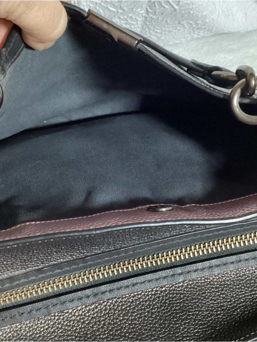 COACH Dreamer 36 Metallic Colorblock Leather Satchel Tote Bag #38842 - Picture 12 of 16
